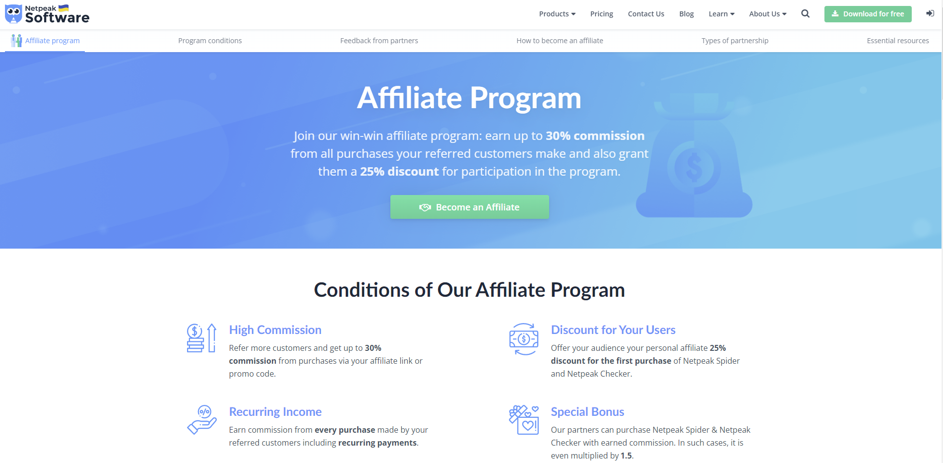 NetPeak Software - Affiliate